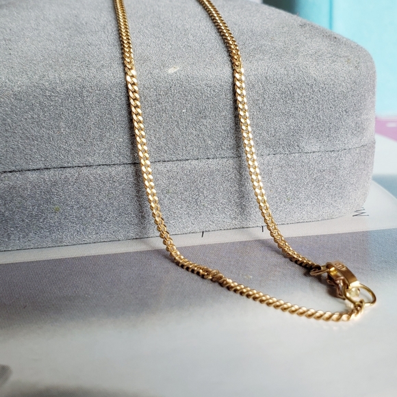 18K 2.5mm Real Diamond Gold Necklace for men